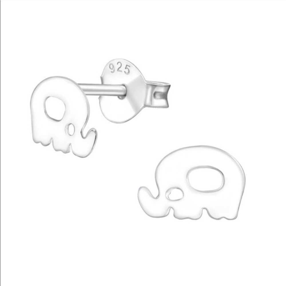 925 Sterling Silver Elephant Earrings